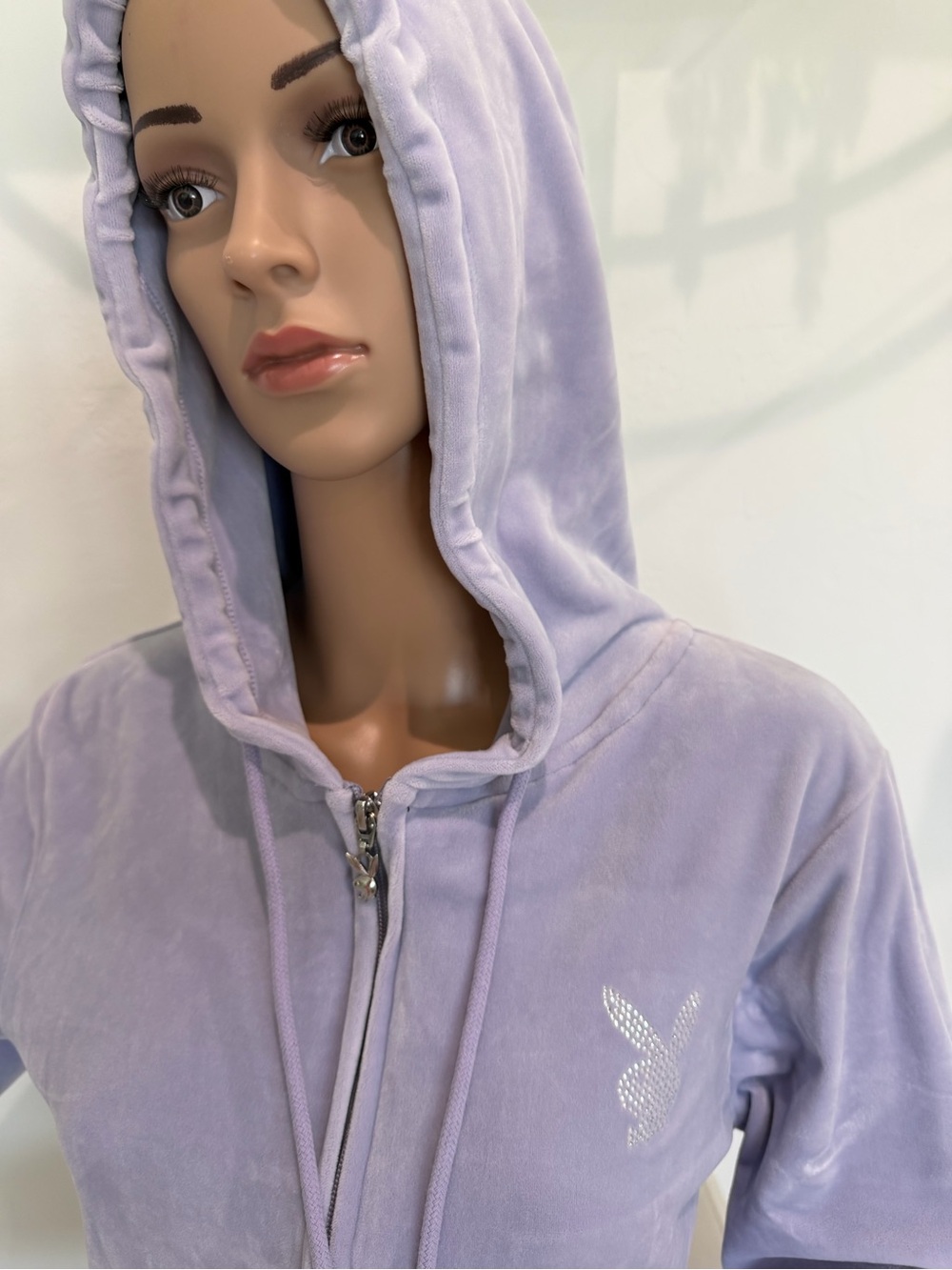PLAYBOY Lavender Velour Hoodie & Joggers Set - Picture 6 of 6
